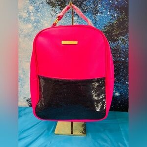 Juicy Couture Stylish Pink and Black Women's Backpack NWT Good Size Interior